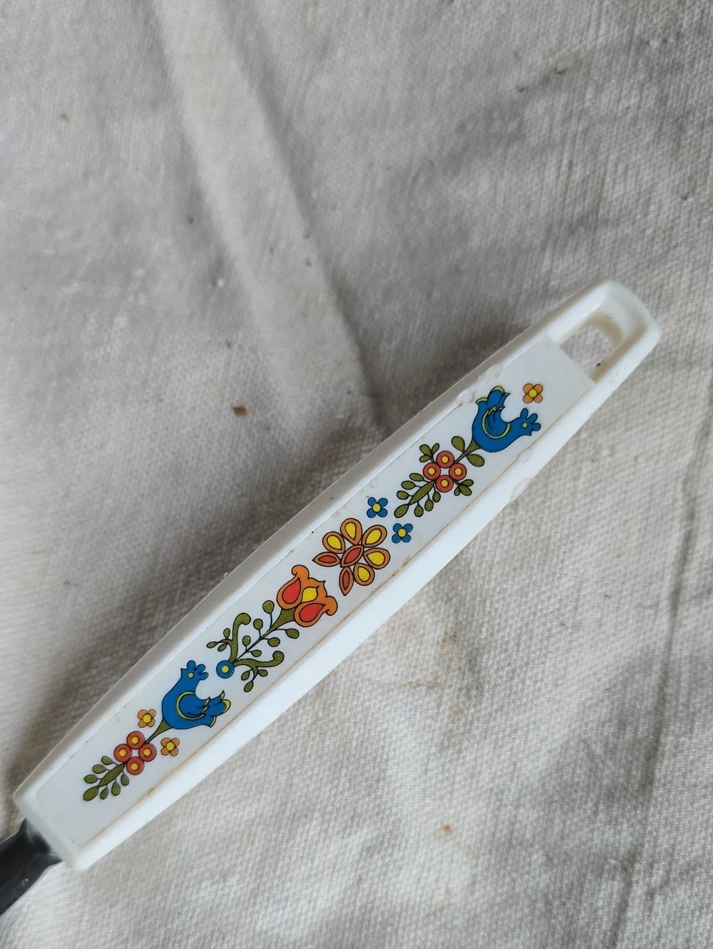 Vintage Ecko Spice Life  Slotted Turner Spatula Chromium Plated Rooster FLORAL
